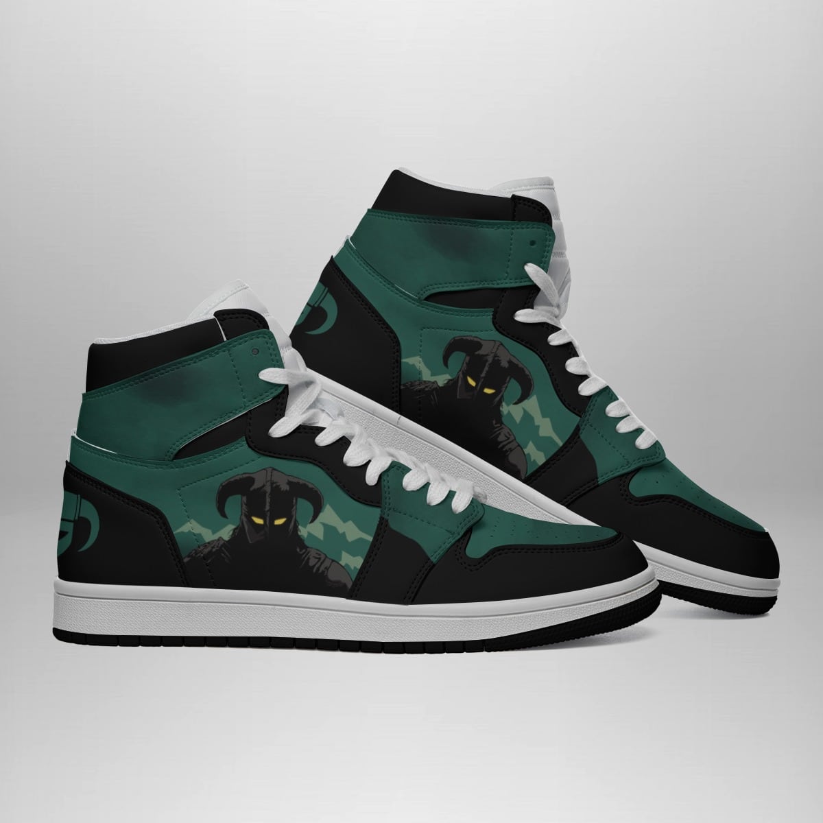 Dovahkiin Skyrim Shonen Mid 1 Basketball Shoes for Gamers and Fans