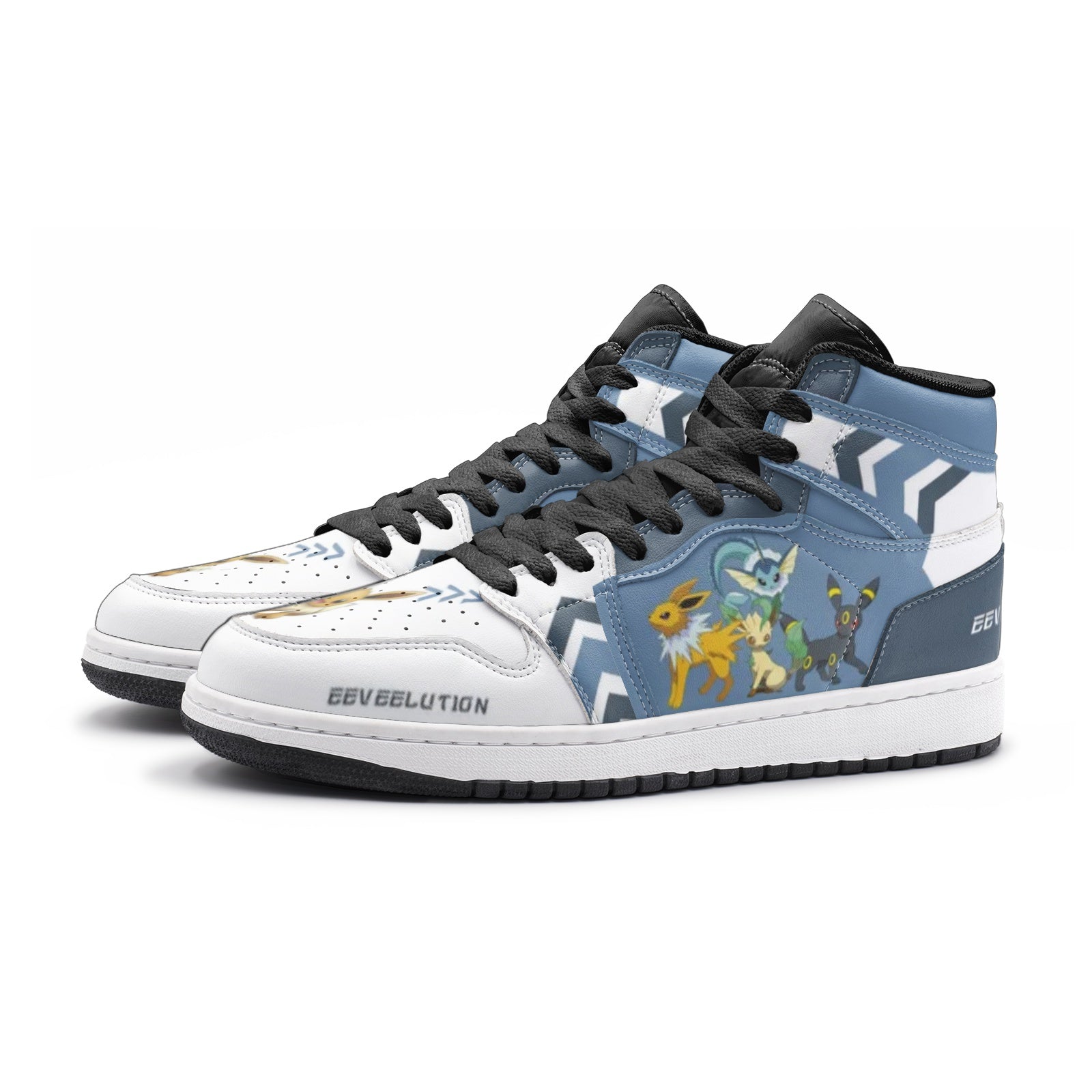 Eevee Evolution Pokemon Mid 1 Basketball Shoes