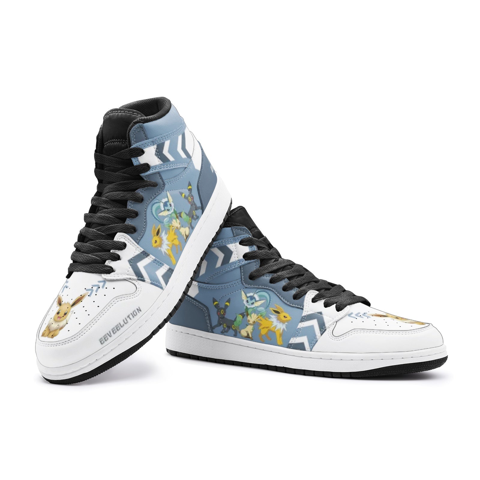 Eevee Evolution Pokemon Mid 1 Basketball Shoes