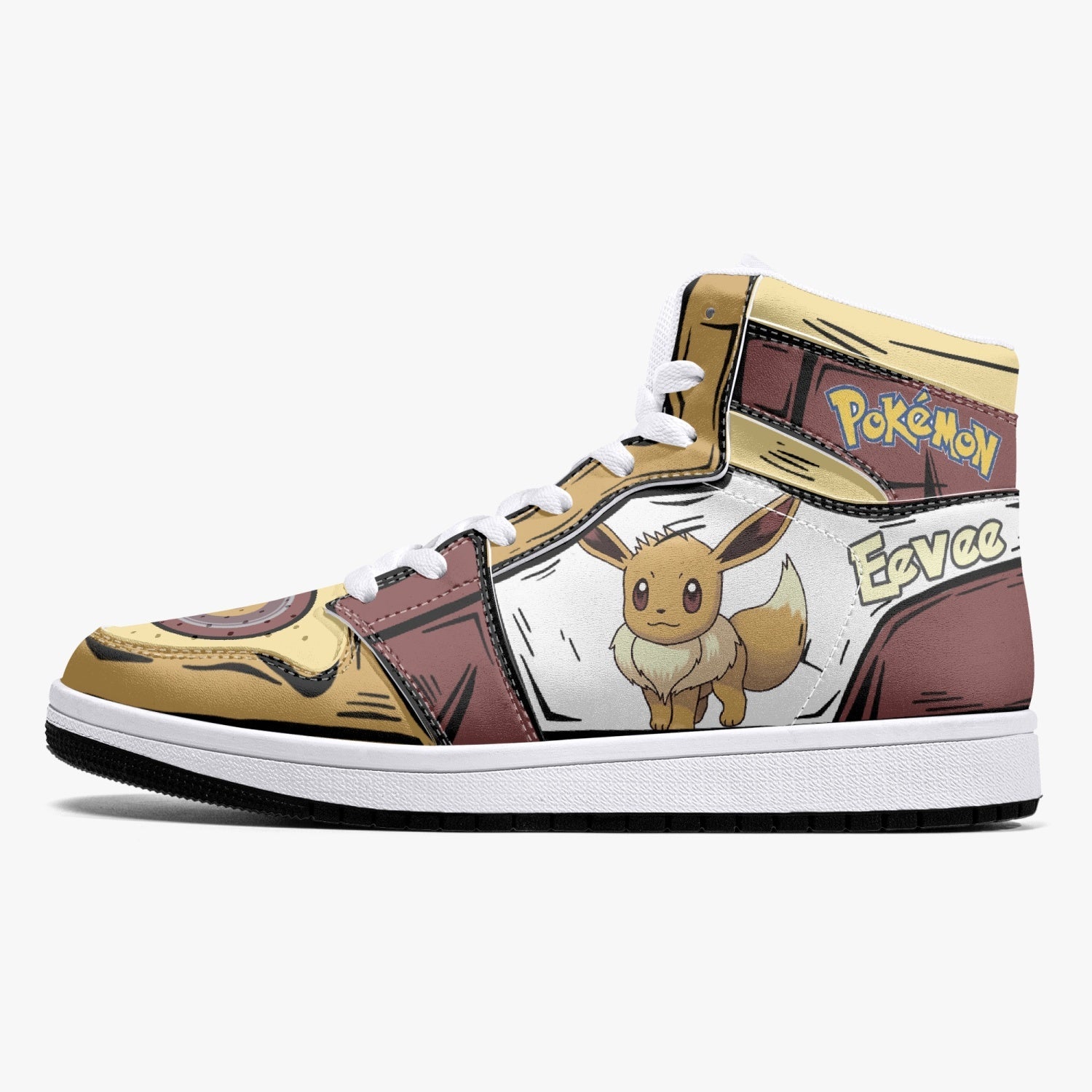 Eevee Pokemon Mid 1 Basketball Shoes