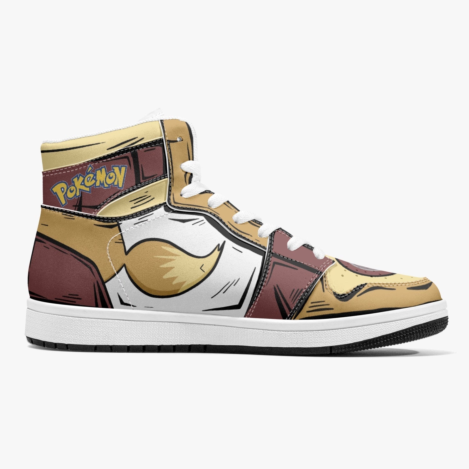 Eevee Pokemon Mid 1 Basketball Shoes