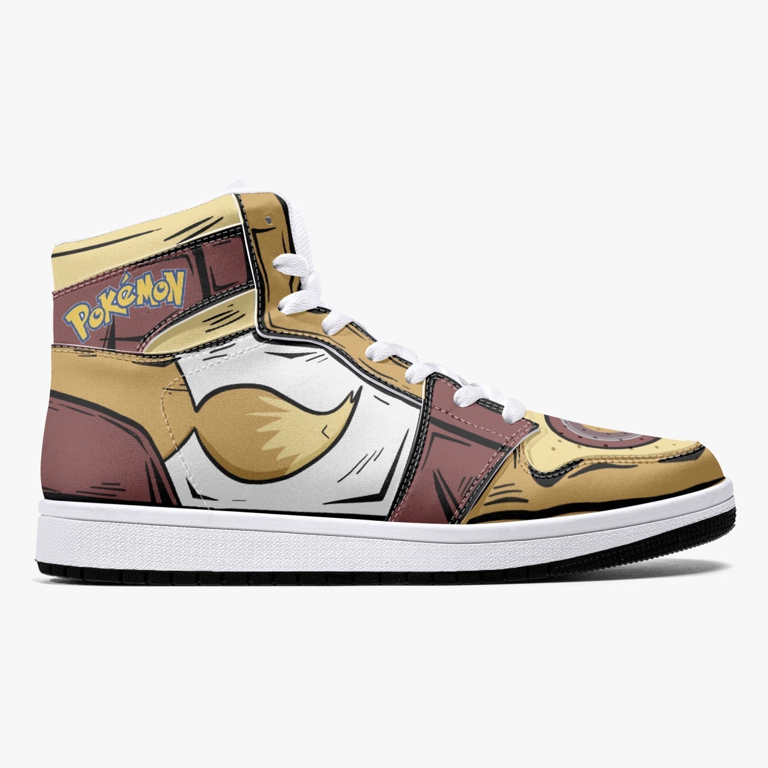 Eevee Pokemon Mid 1 Basketball Shoes