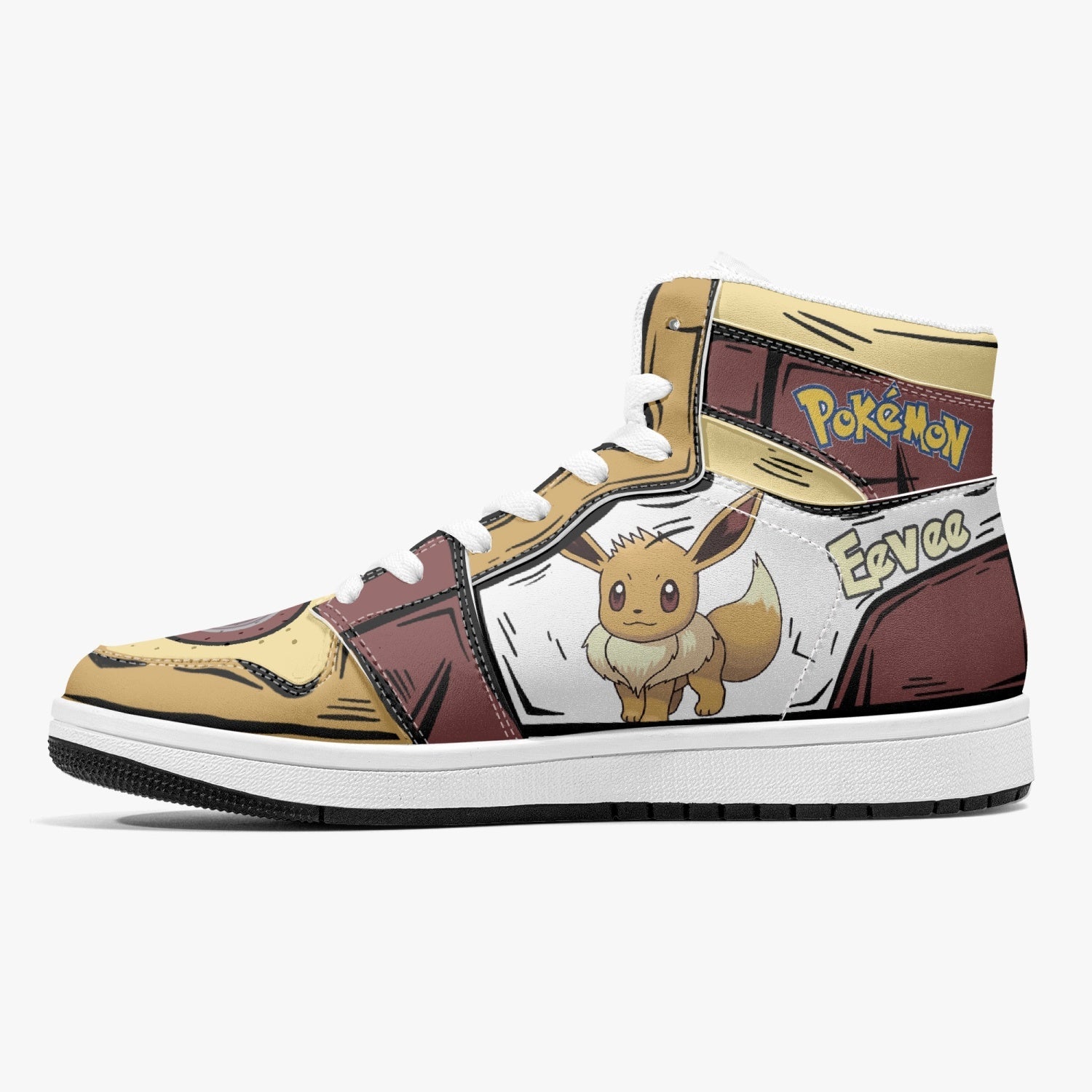 Eevee Pokemon Mid 1 Basketball Shoes