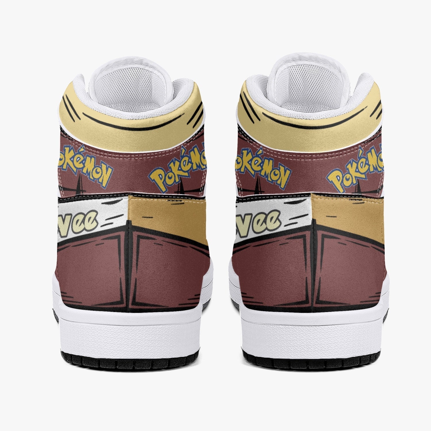 Eevee Pokemon Mid 1 Basketball Shoes