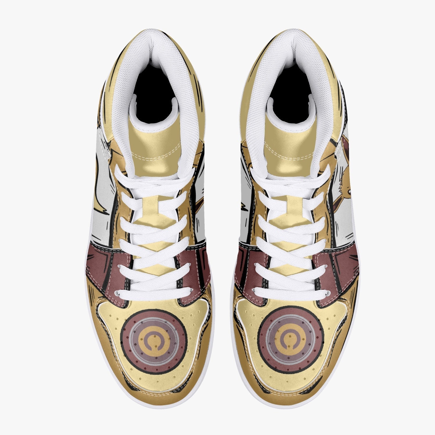 Eevee Pokemon Mid 1 Basketball Shoes