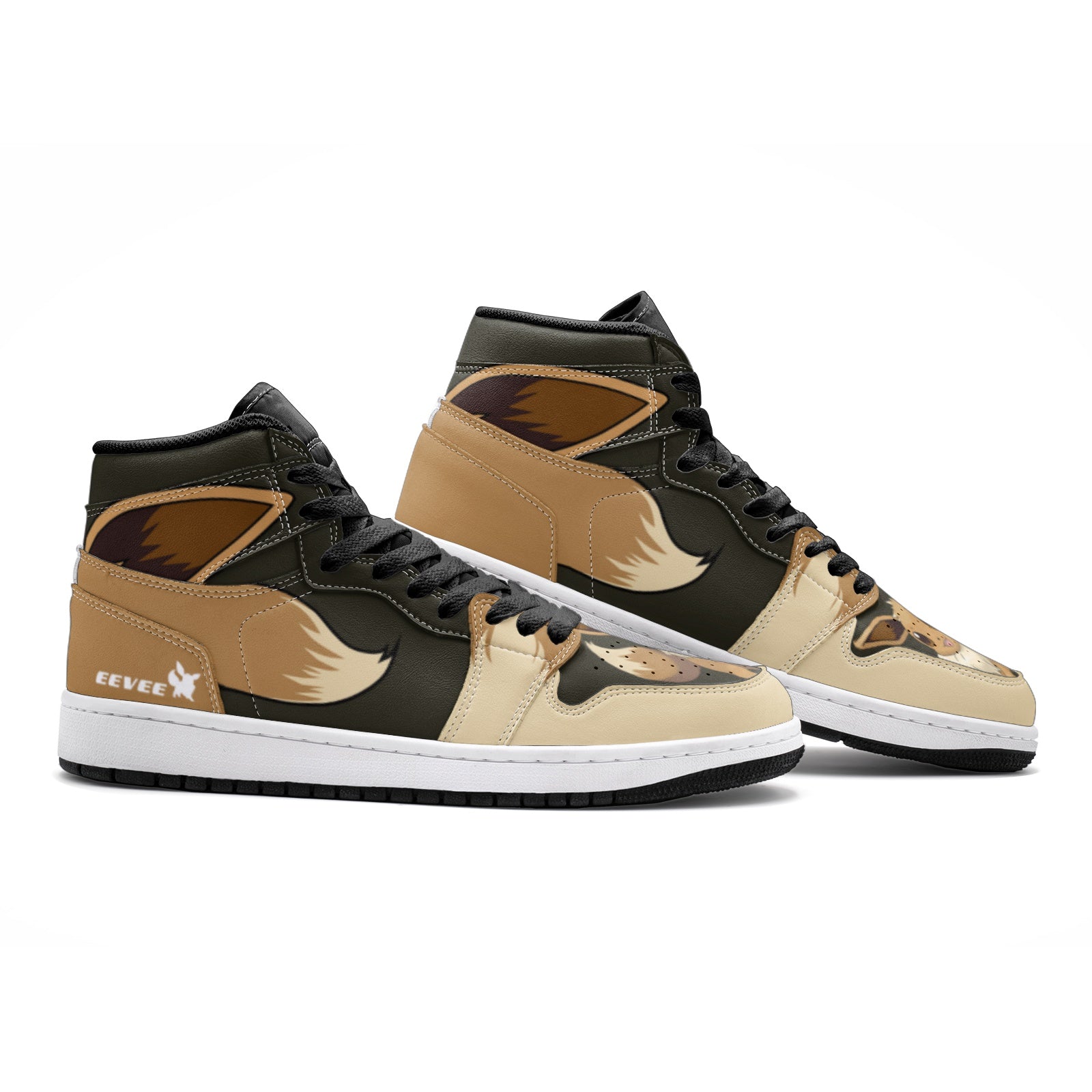Eevee Pokemon V2 Mid 1 Basketball Shoes