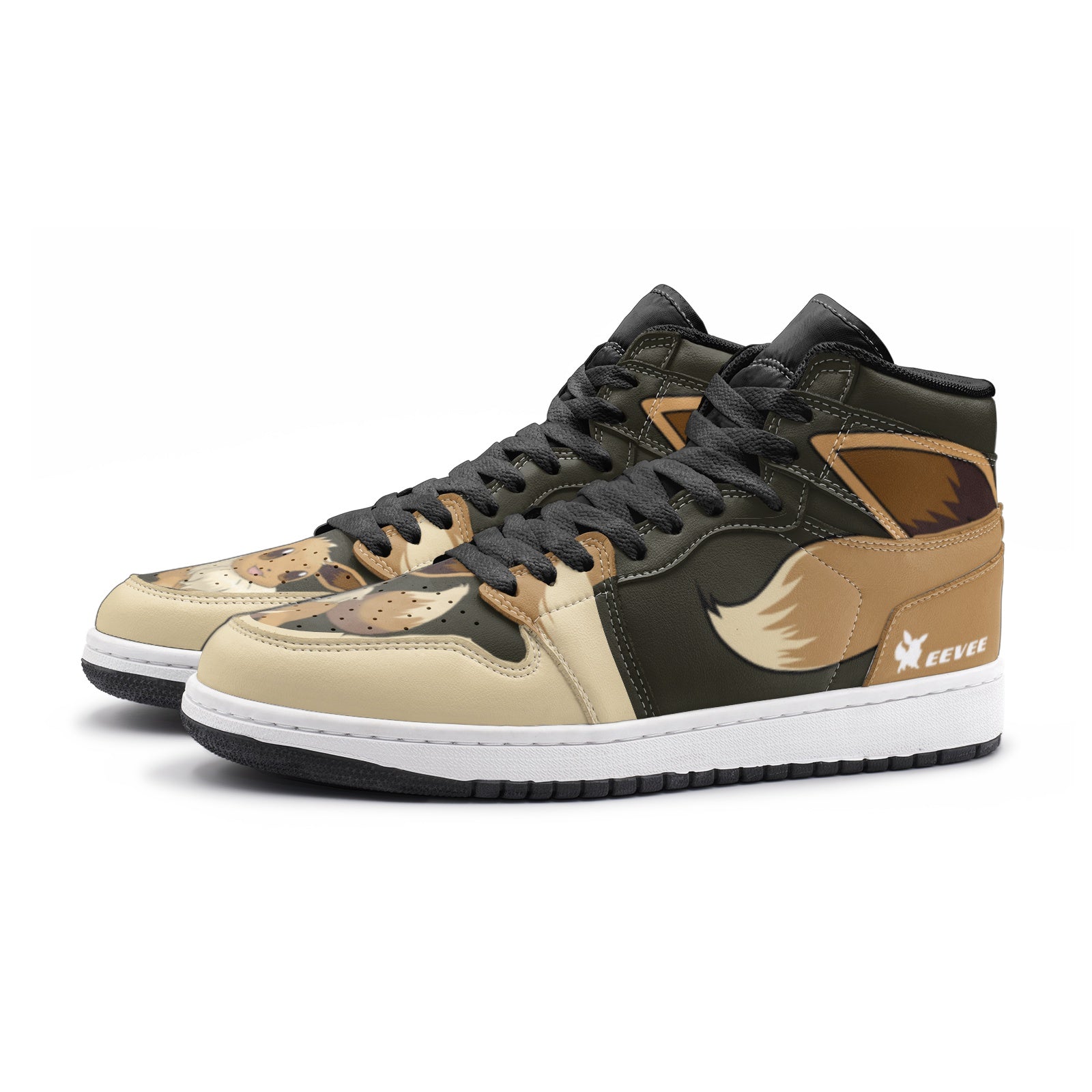Eevee Pokemon V2 Mid 1 Basketball Shoes