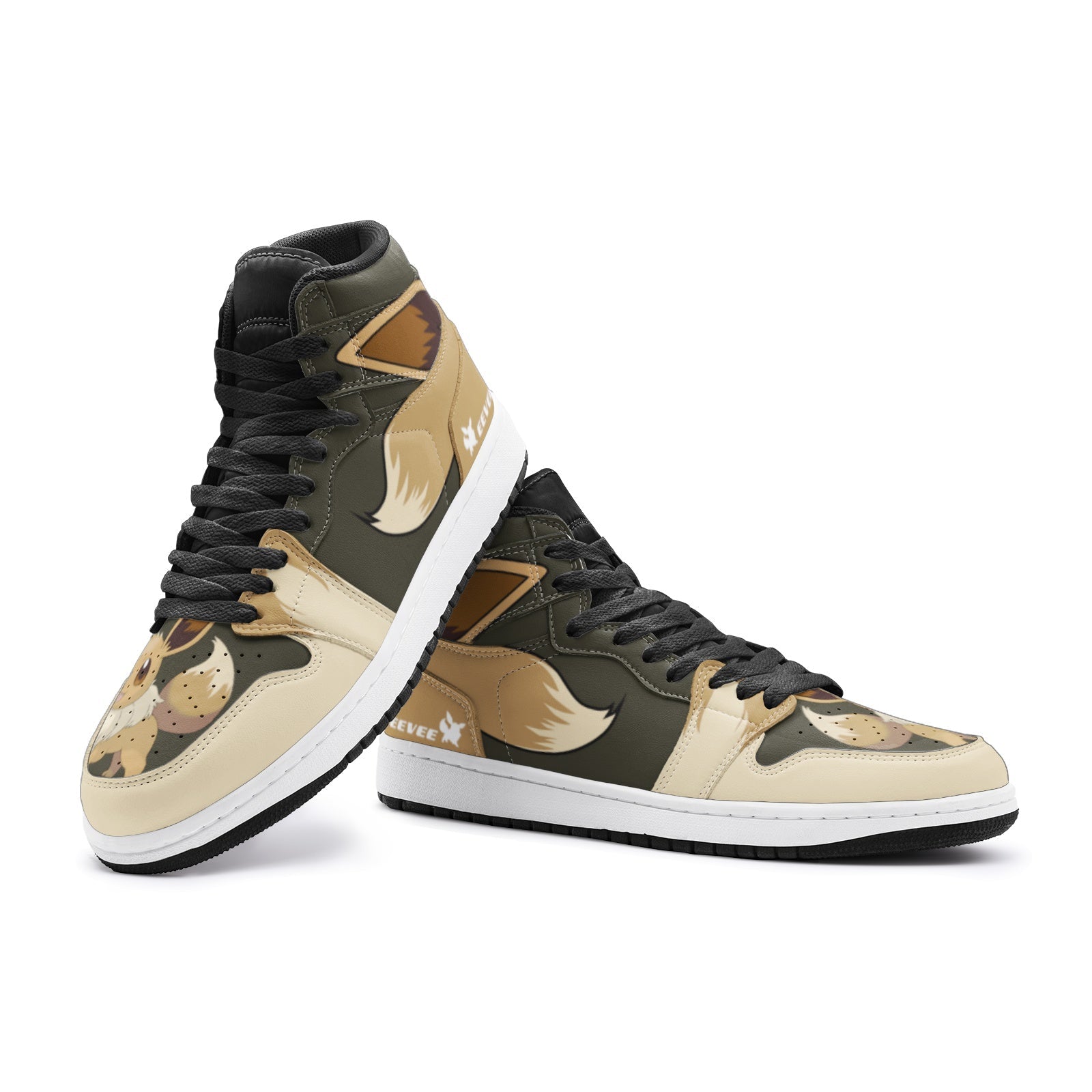 Eevee Pokemon V2 Mid 1 Basketball Shoes
