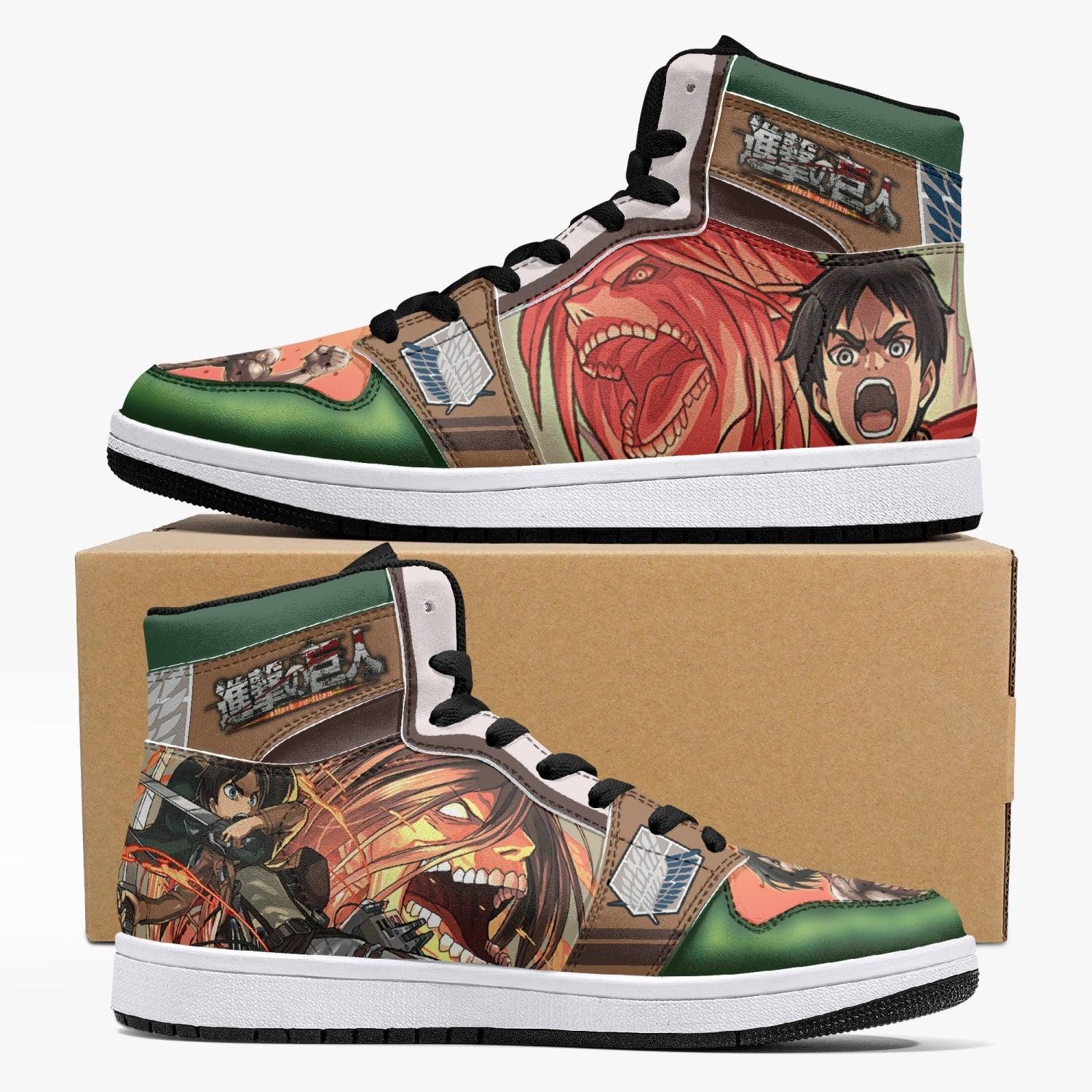 Eren Yeager Titan Transformation Attack on Titan Mid 1 Basketball Shoes