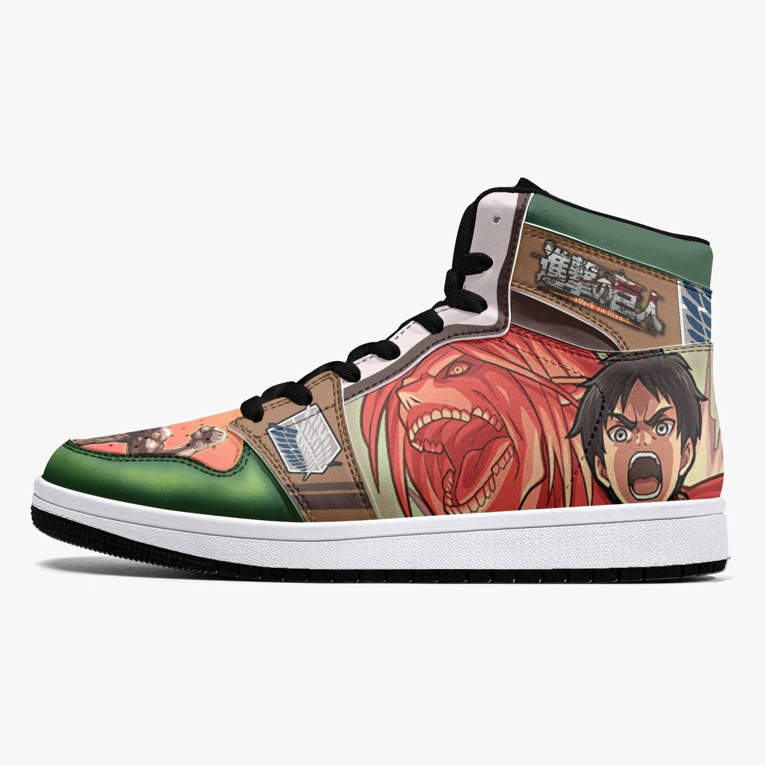 Eren Yeager Titan Transformation Shingeki no Kyojin Mid 1 Basketball Shoes