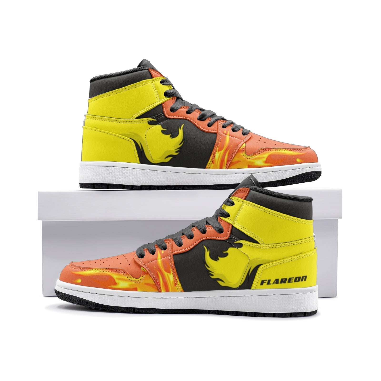 Flareon Pokemon 2 Mid 1 Basketball Shoes