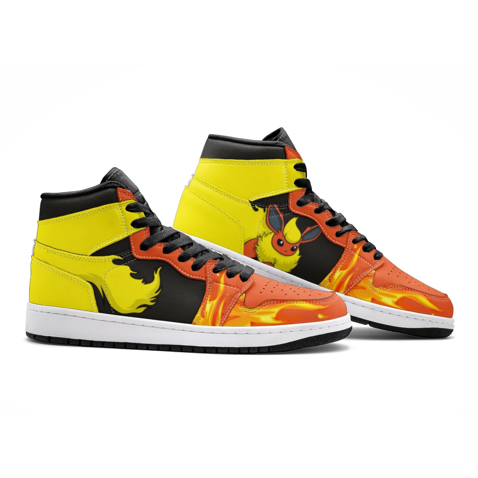 Flareon Pokemon 2 Mid 1 Basketball Shoes