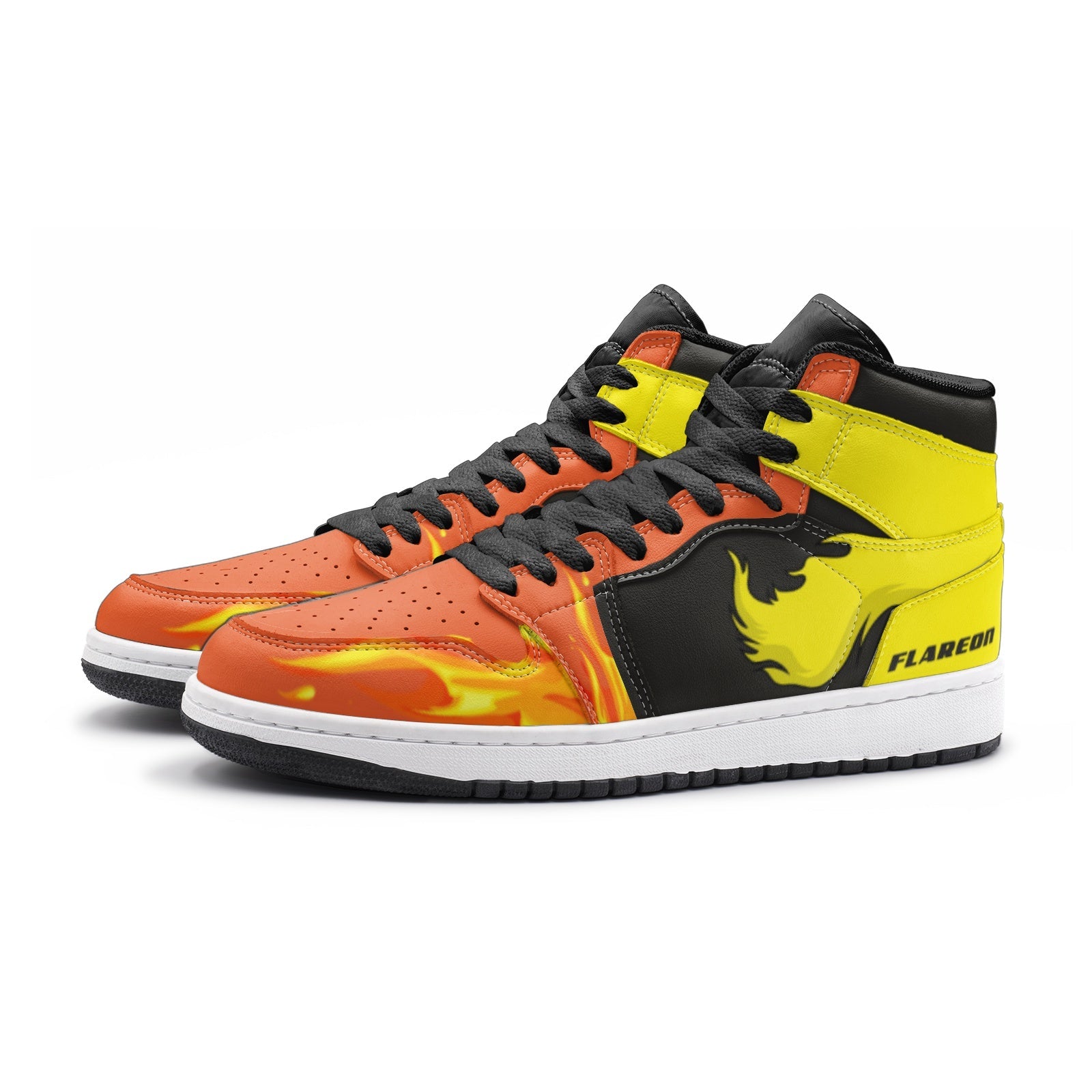 Flareon Pokemon 2 Mid 1 Basketball Shoes