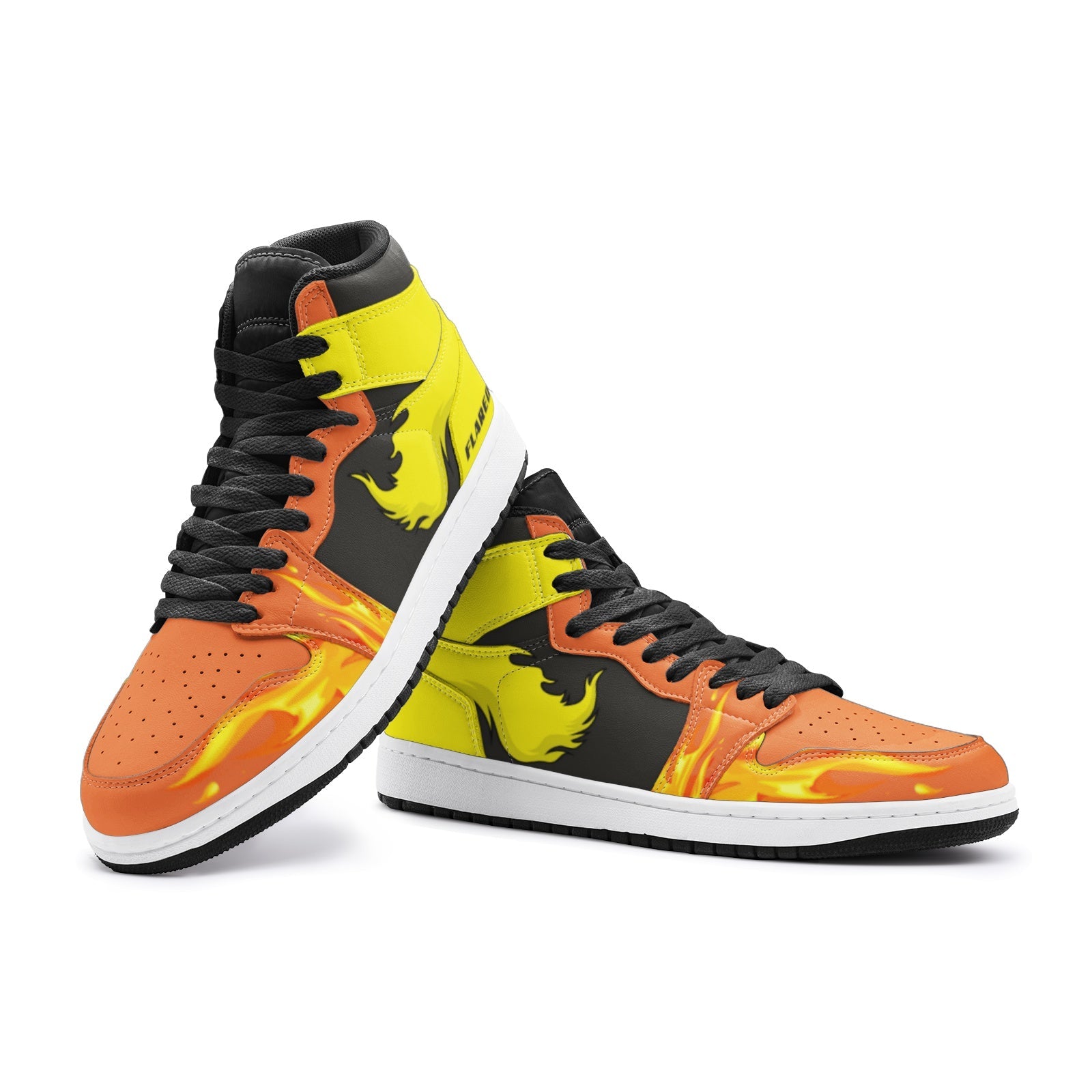 Flareon Pokemon 2 Mid 1 Basketball Shoes