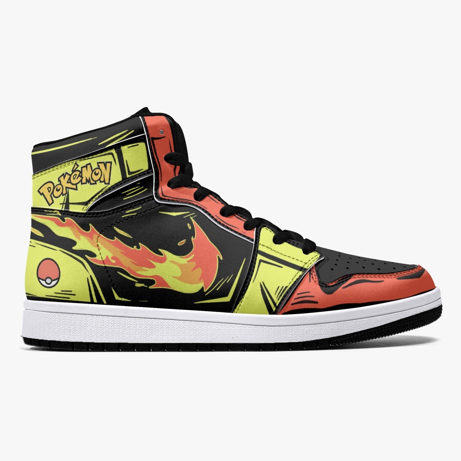 Flareon Pokemon Mid 1 Basketball Shoes
