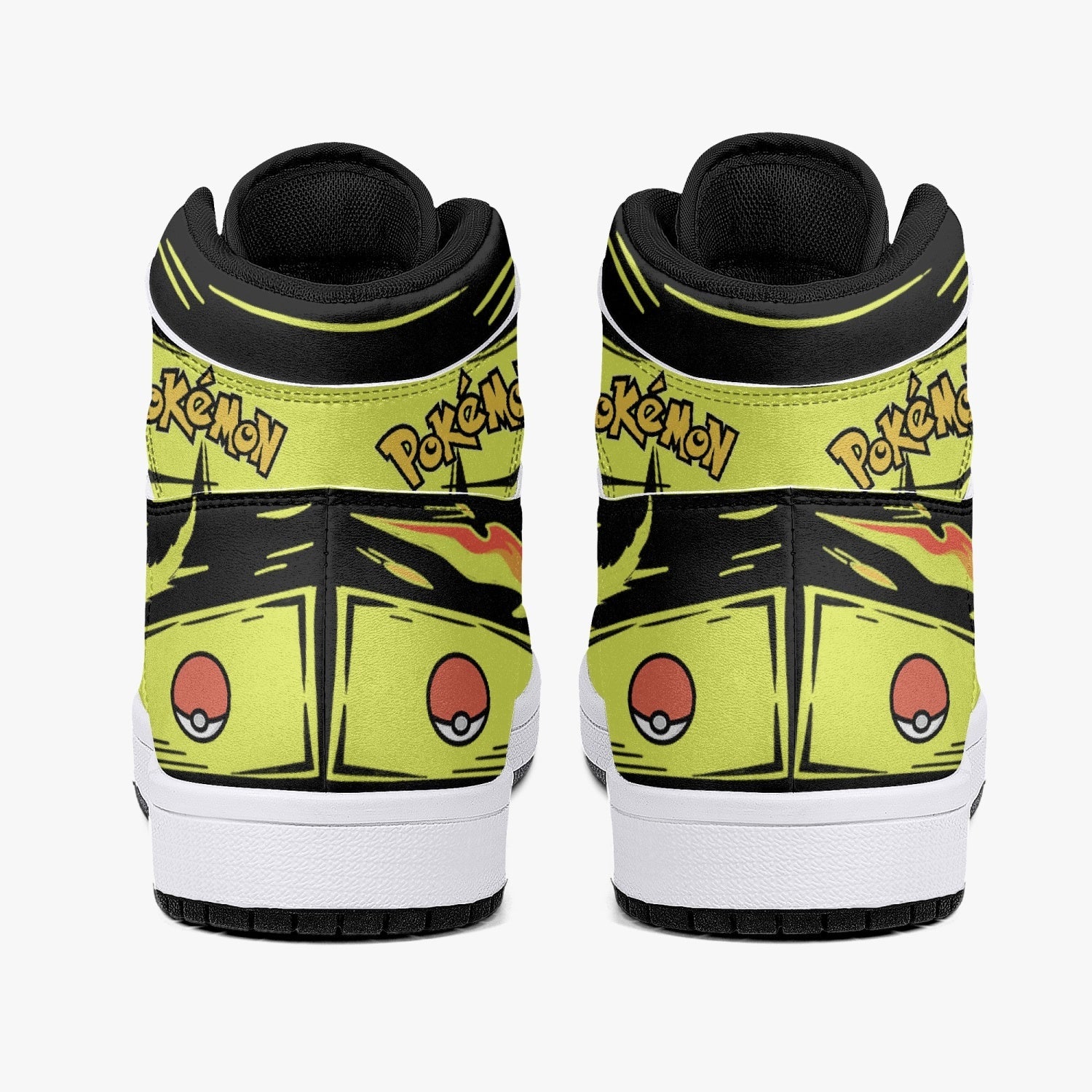Flareon Pokemon Mid 1 Basketball Shoes