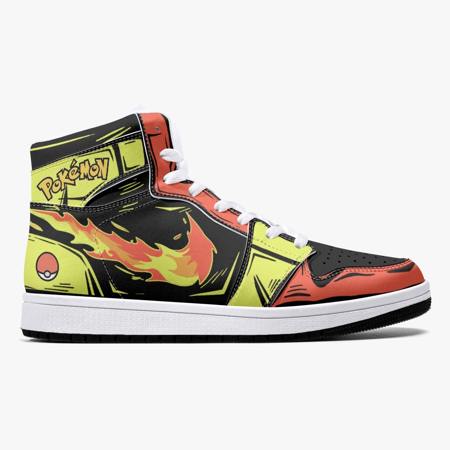 Flareon Pokemon Mid 1 Basketball Shoes