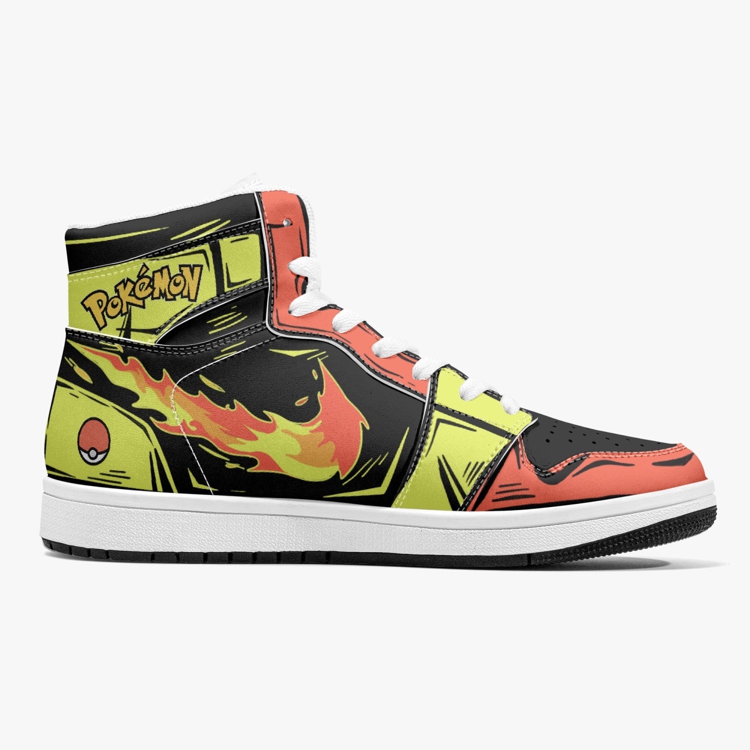 Flareon Pokemon Mid 1 Basketball Shoes