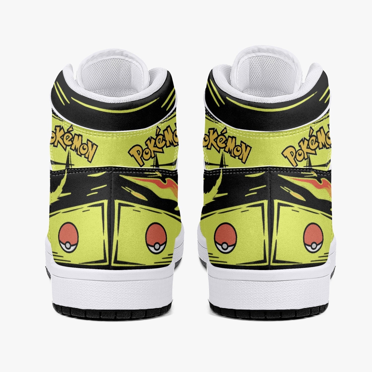 Flareon Pokemon Mid 1 Basketball Shoes