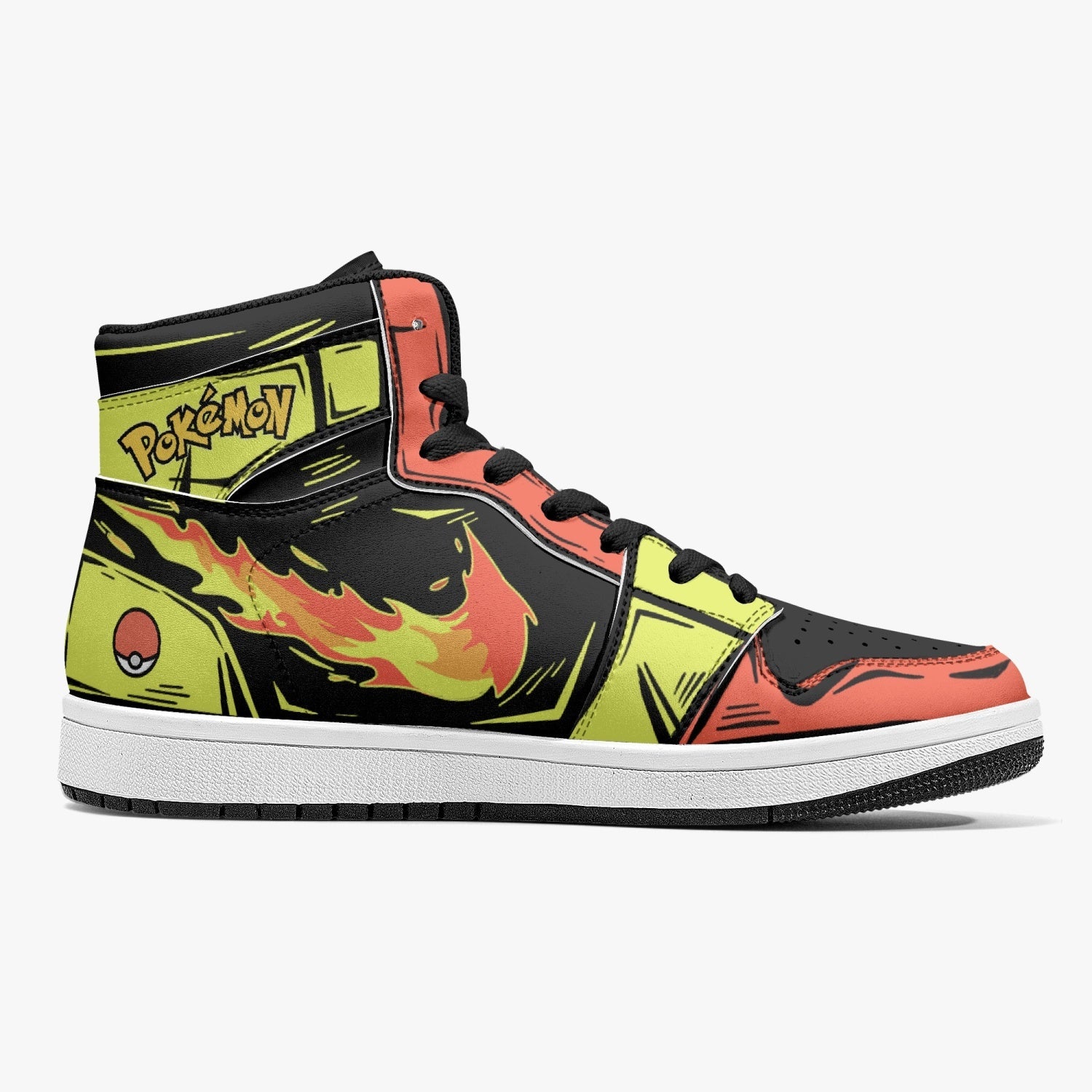 Flareon Pokemon Mid 1 Basketball Shoes