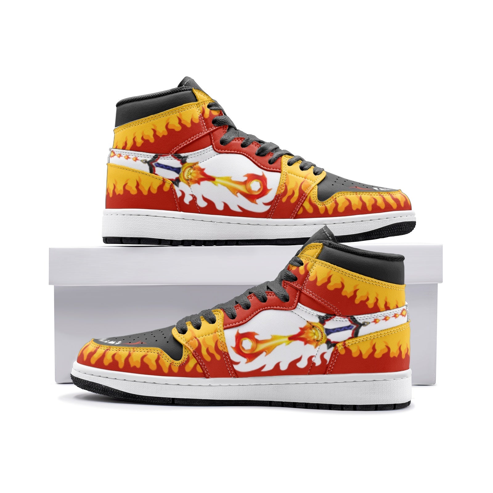 Frolic Flame Keyblade Kingdom Hearts Mid 1 Basketball Shoes