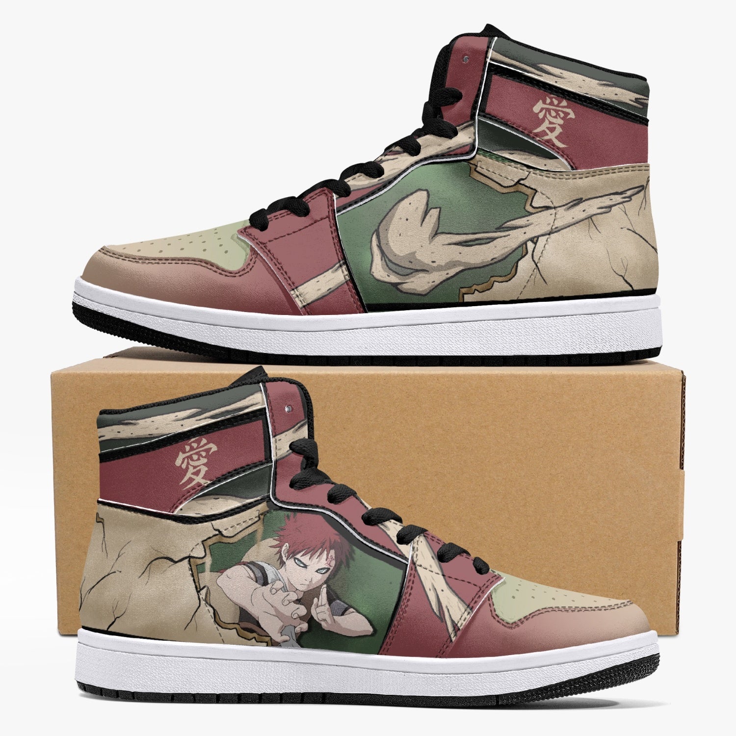 Gaara Naruto Mid 1 Basketball Shoes
