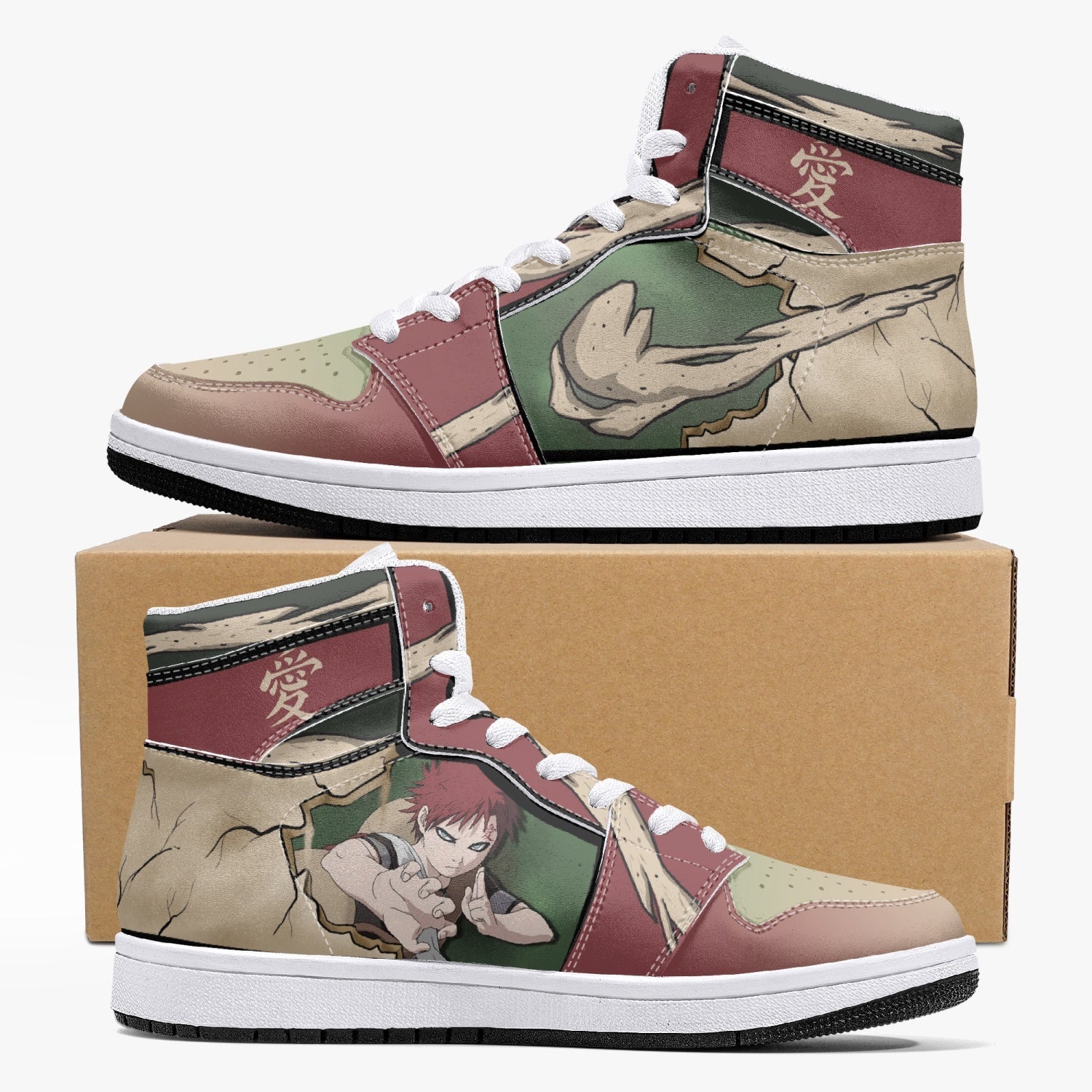 Gaara Naruto Mid 1 Basketball Shoes