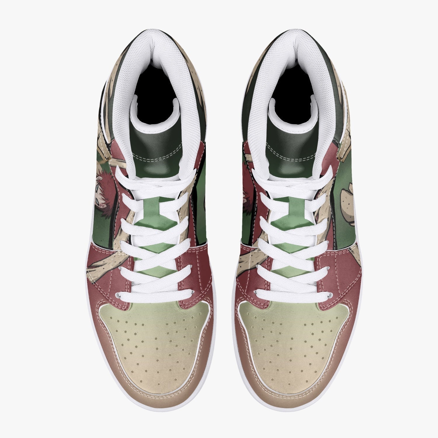 Gaara Naruto Mid 1 Basketball Shoes