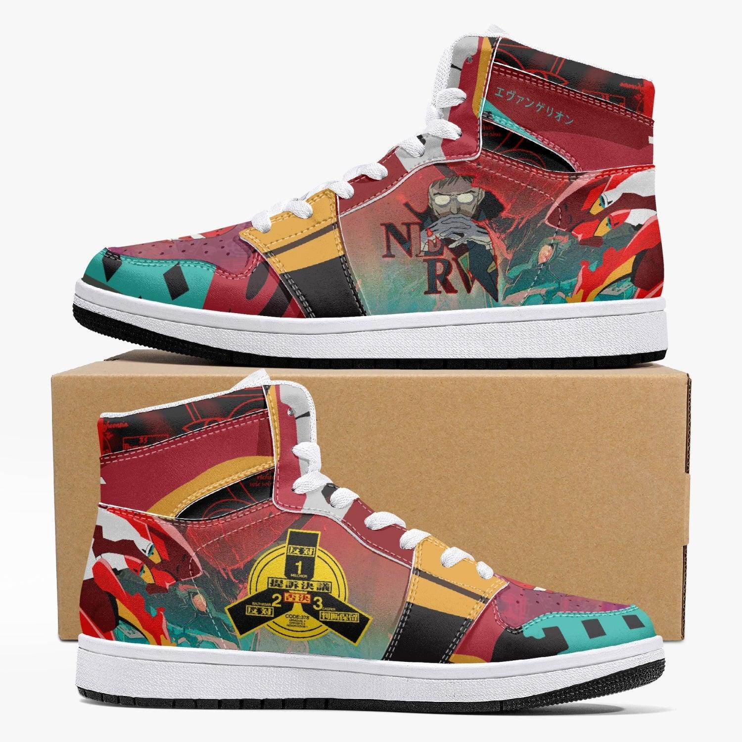 Gendo Ikari Eva Unit 02 Neon Genesis Evangelion Mid 1 Basketball Shoes