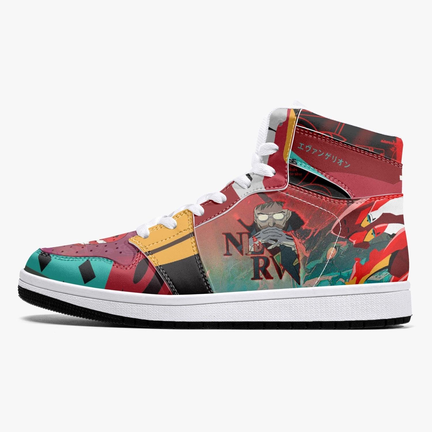 Gendo Ikari Eva Unit 02 Neon Genesis Evangelion Mid 1 Basketball Shoes