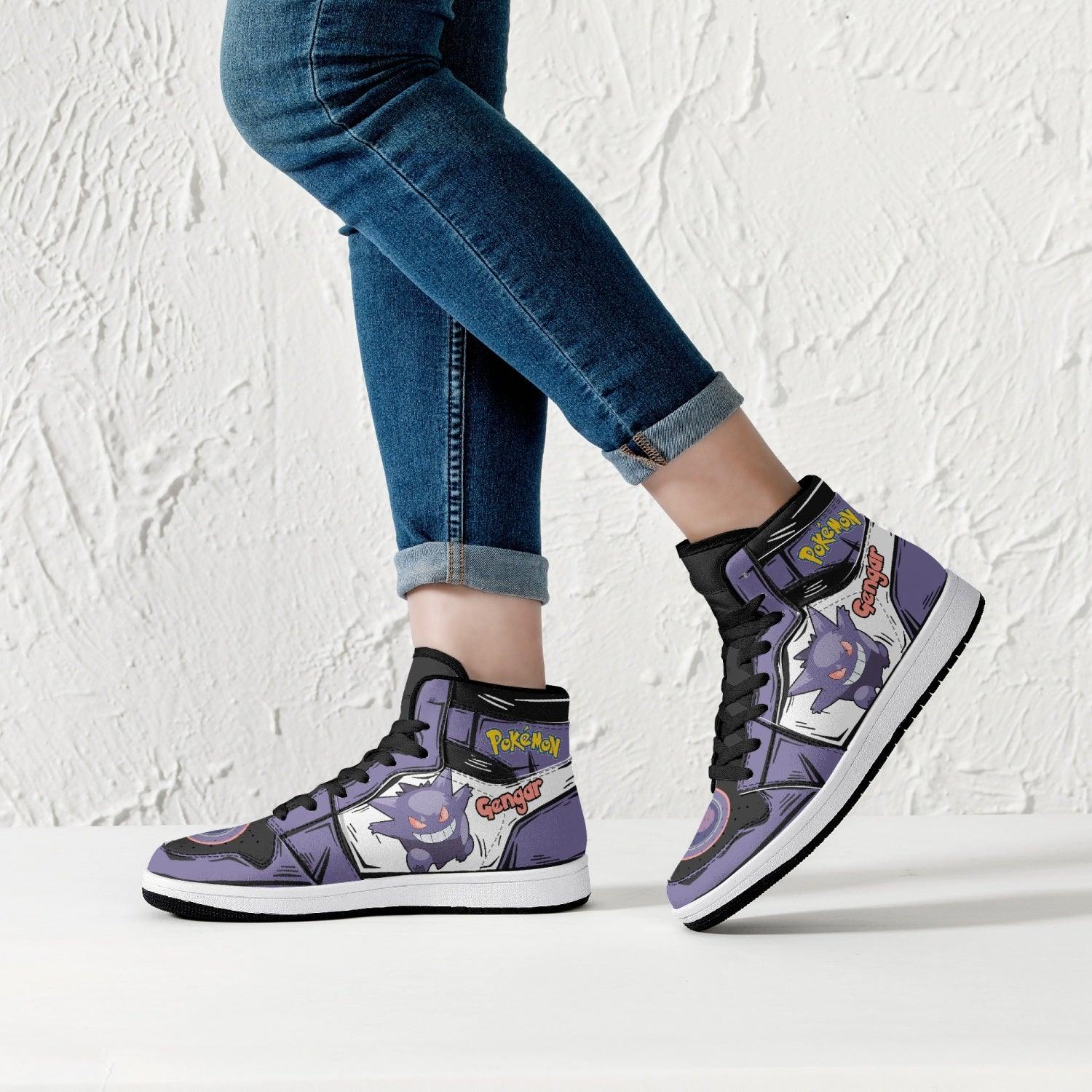 Gengar Pokemon Mid 1 Basketball Shoes