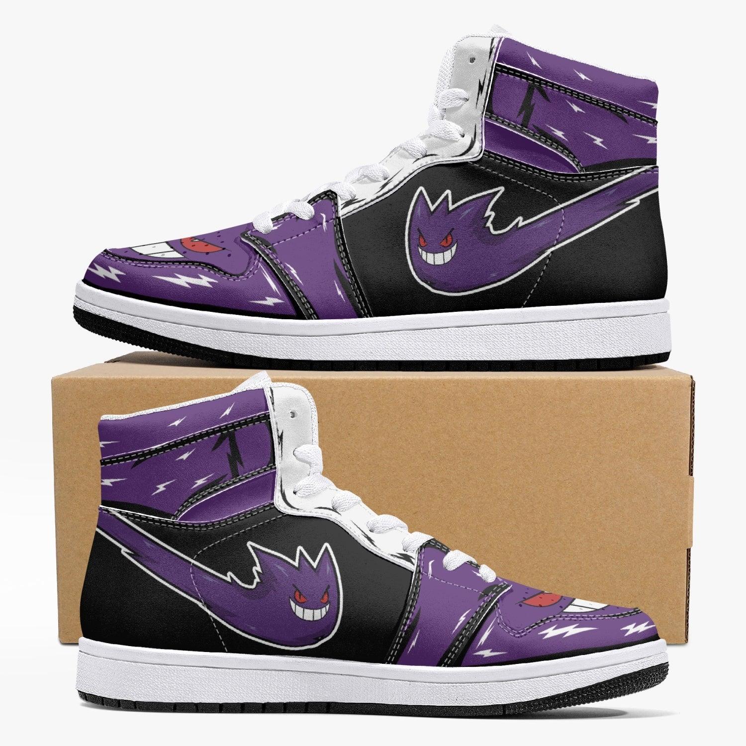 Ghost Gengar Pokemon Mid 1 Basketball Shoes