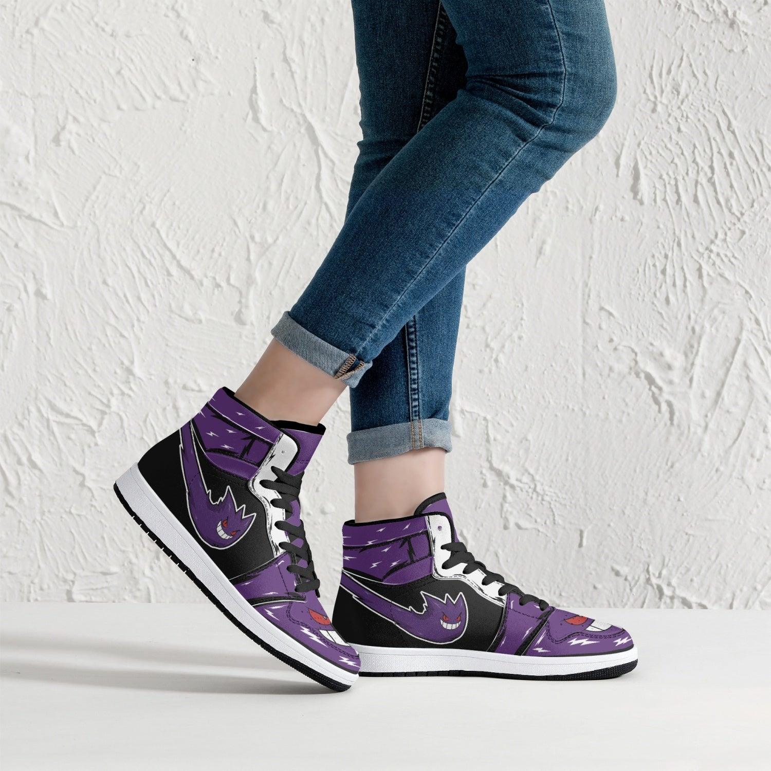 Ghost Gengar Pokemon Mid 1 Basketball Shoes
