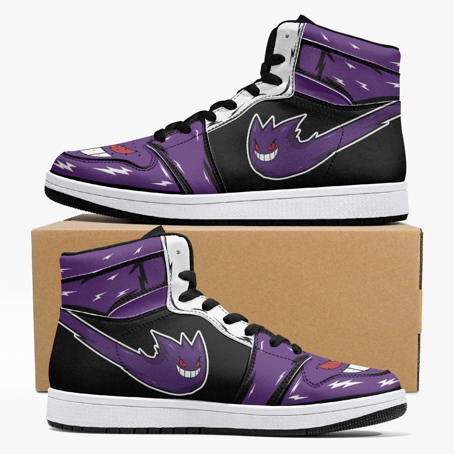 Ghost Gengar Pokemon Mid 1 Basketball Shoes