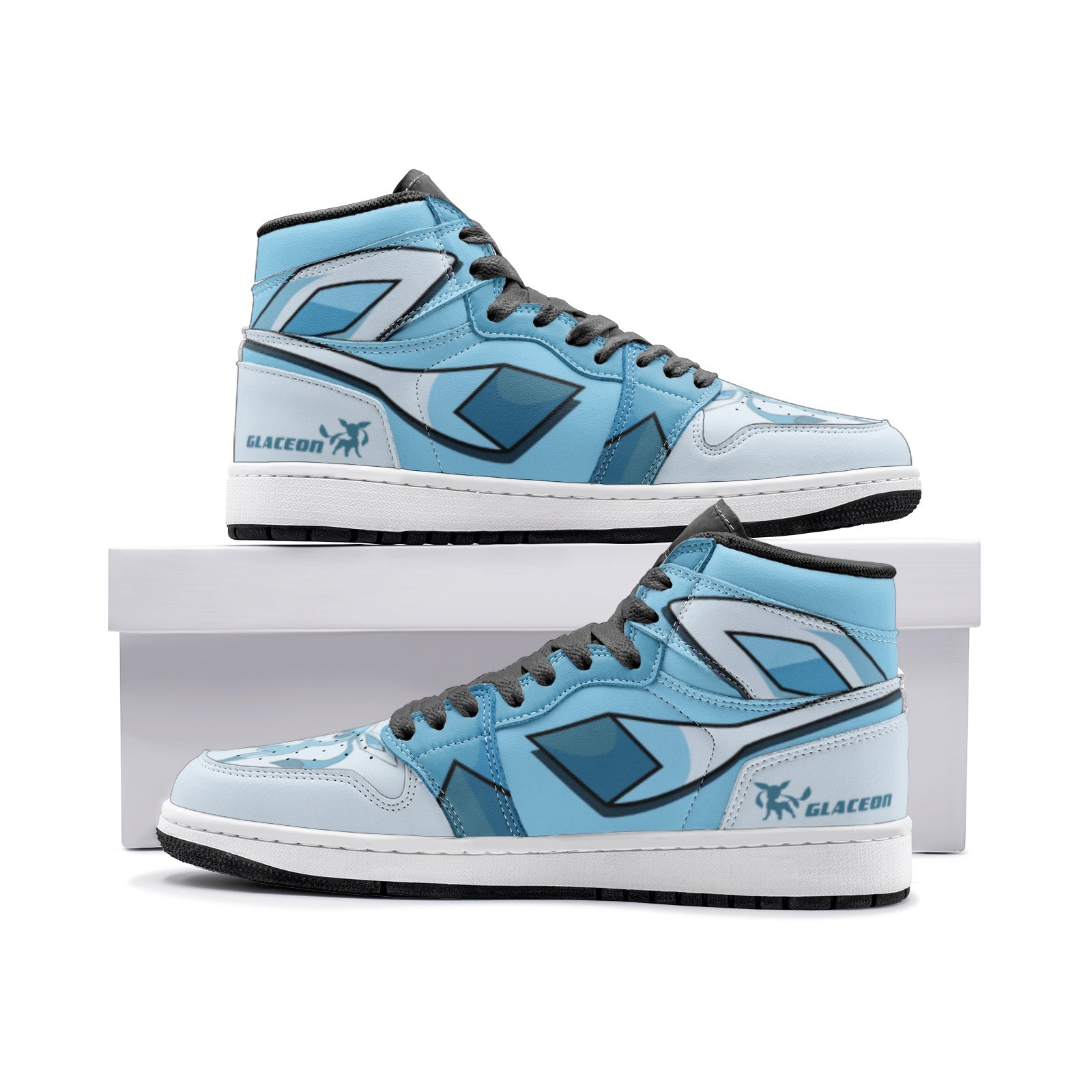 Glaceon Pokemon Mid 1 Basketball Shoes