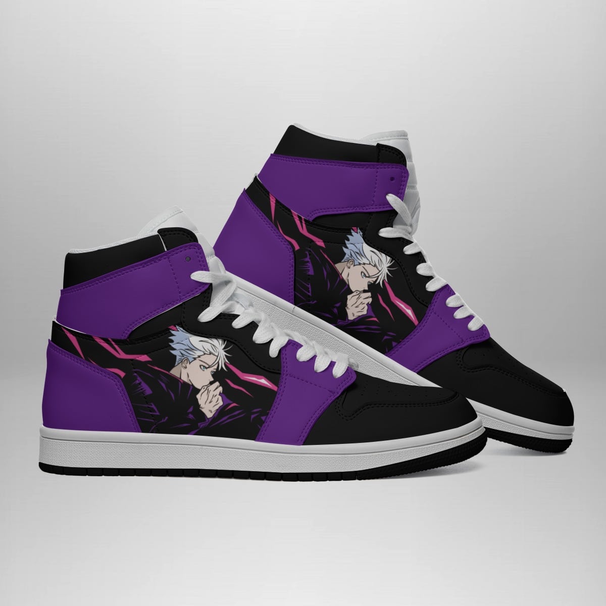 Gojo Unlimited Void Basketball Shoes for Jujutsu Kaisen Fans - Shonen Mid 1 Style