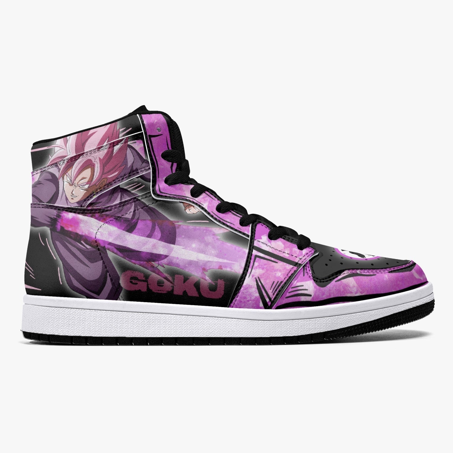 Goku Black Rose Dragon Ball Mid 1 Basketball Shoes