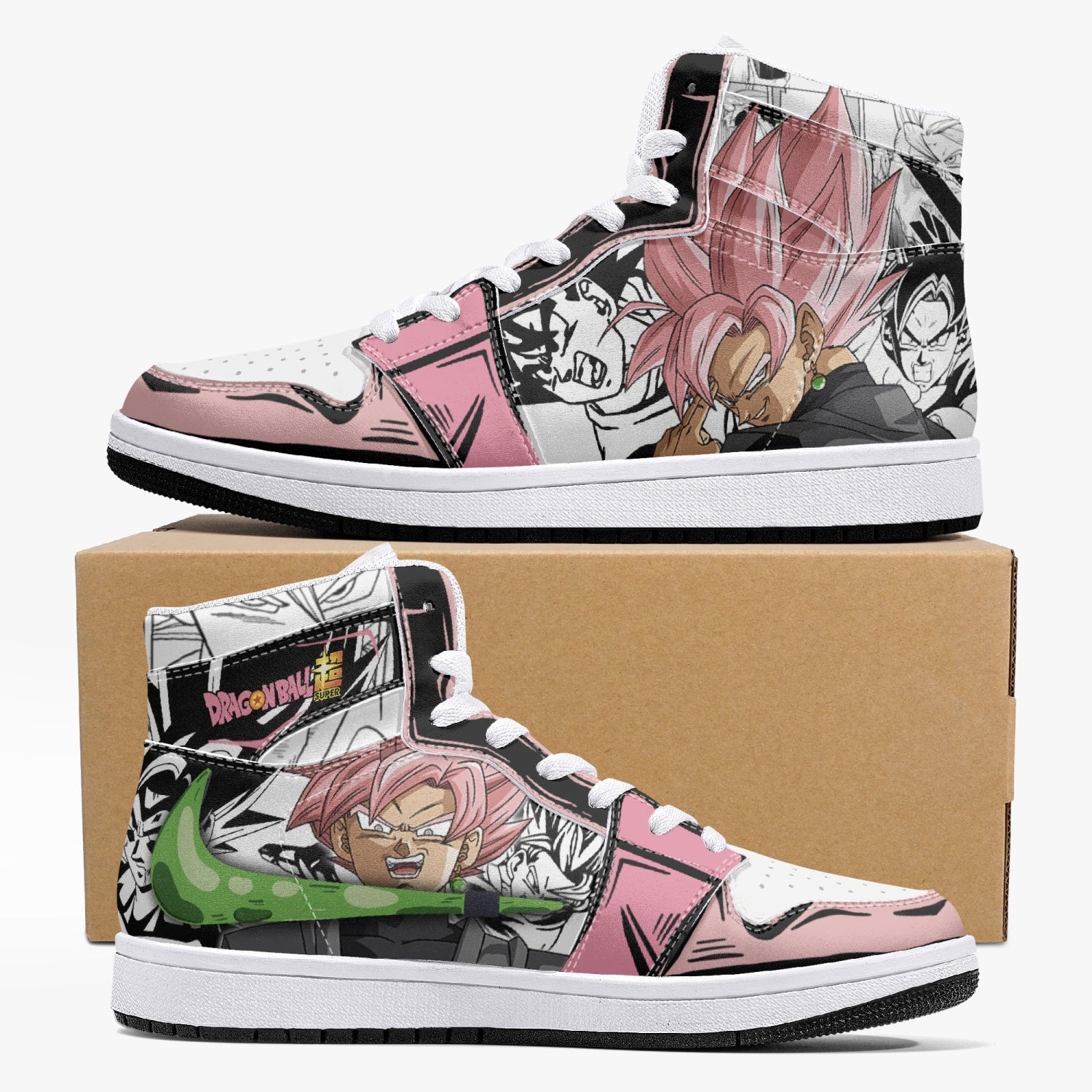 Goku Pink Dragon Ball Super Mid 1 Basketball Shoes