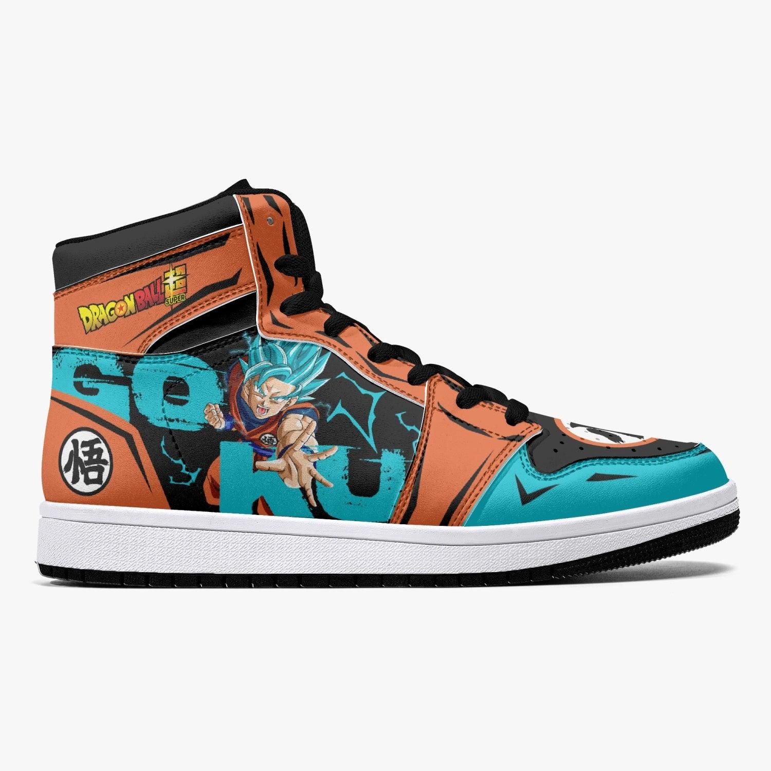 Goku Super Saiyan Blue Dragon Ball Mid 1 Basketball Shoes