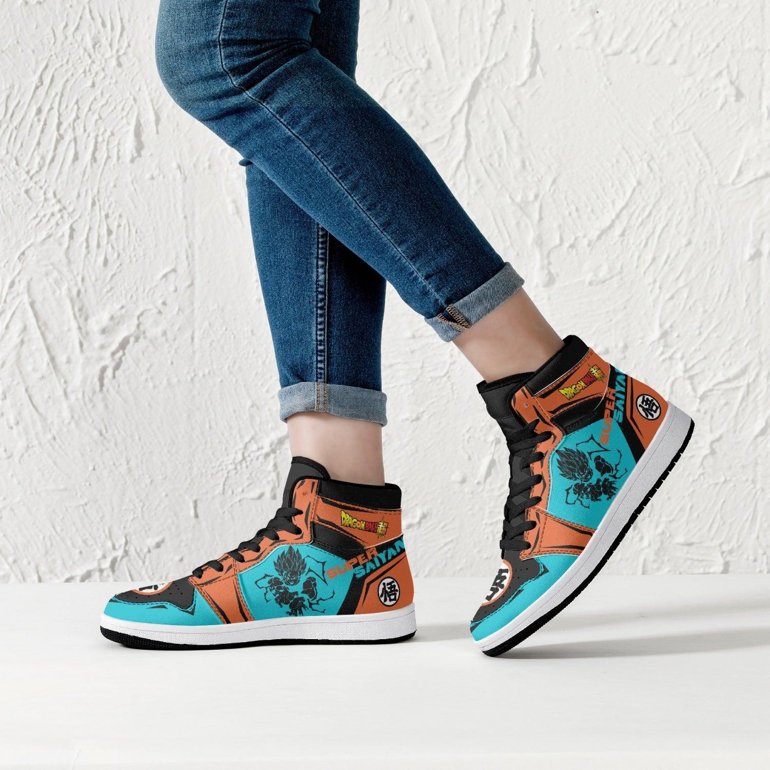 Goku Super Saiyan Blue Dragon Ball Mid 1 Basketball Shoes