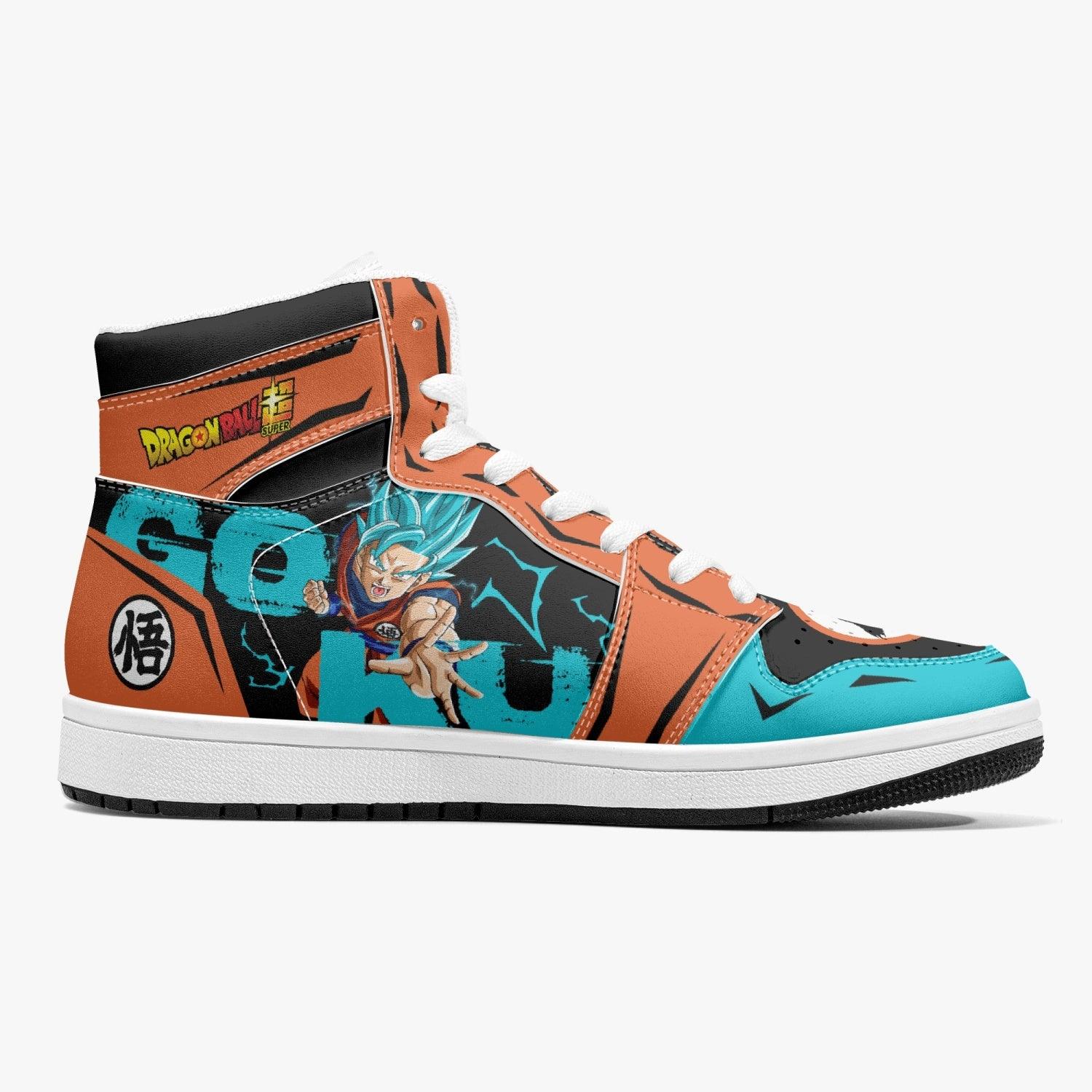 Goku Super Saiyan Blue Dragon Ball Mid 1 Basketball Shoes