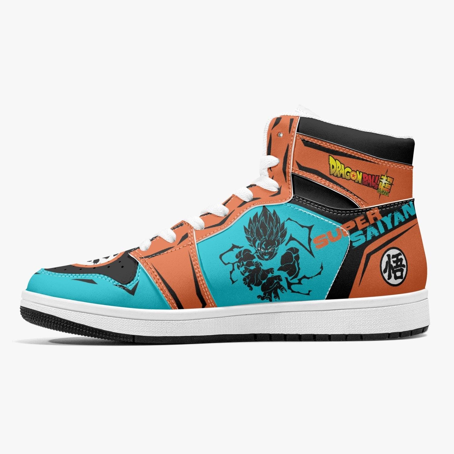 Goku Super Saiyan Blue Dragon Ball Mid 1 Basketball Shoes