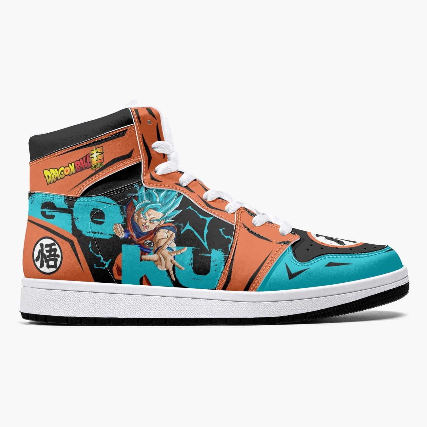 Goku Super Saiyan Blue Dragon Ball Mid 1 Basketball Shoes