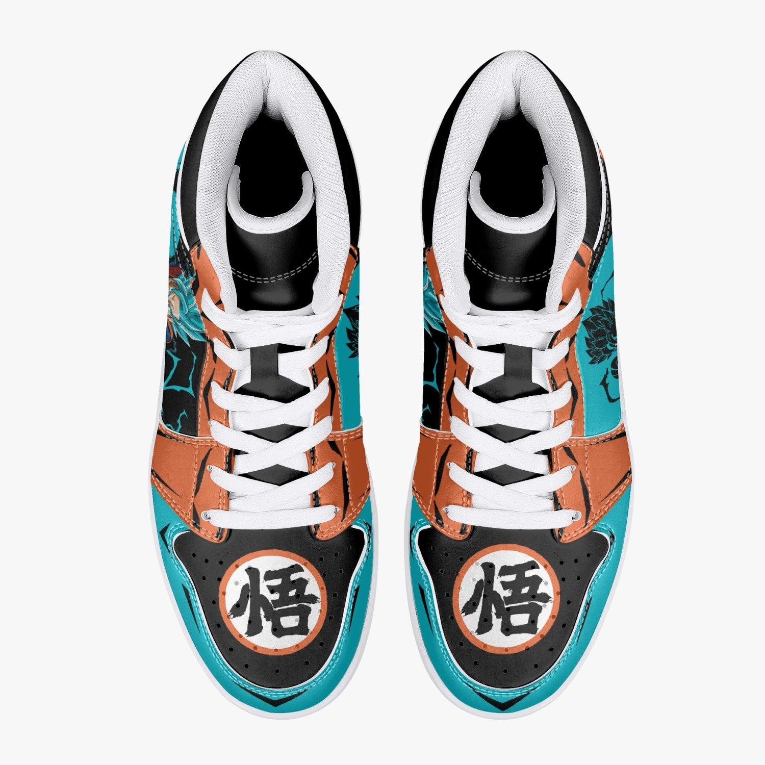 Goku Super Saiyan Blue Dragon Ball Mid 1 Basketball Shoes