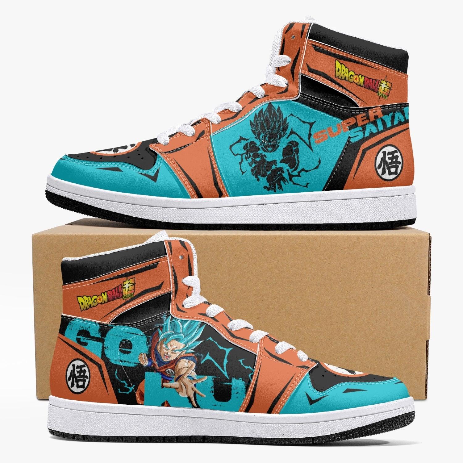 Goku Super Saiyan Blue Dragon Ball Mid 1 Basketball Shoes