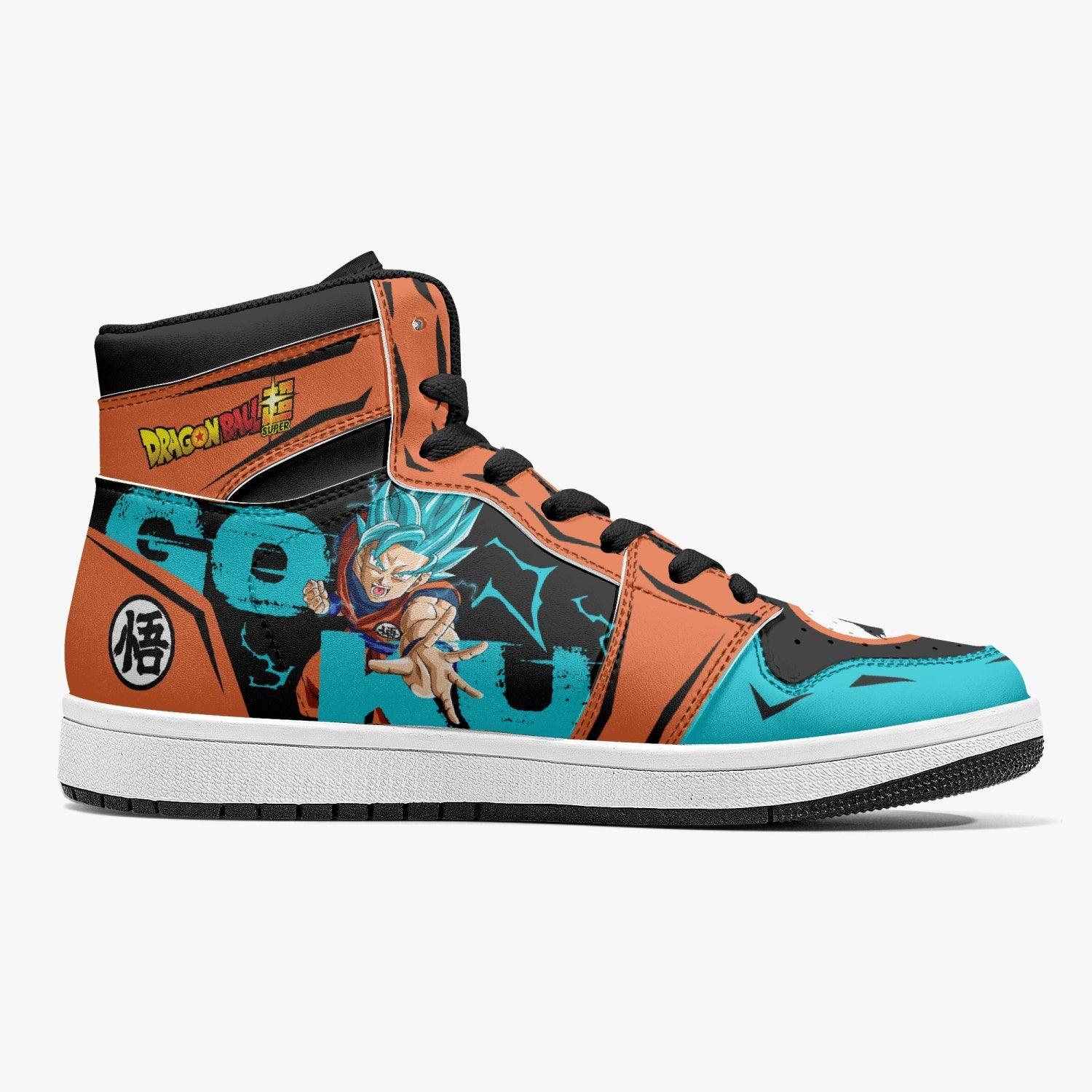 Goku Super Saiyan Blue Dragon Ball Mid 1 Basketball Shoes