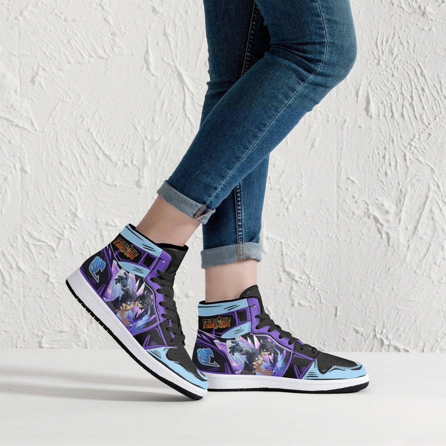 Gray Fullbuster Fairy Tail Mid 1 Basketball Shoes