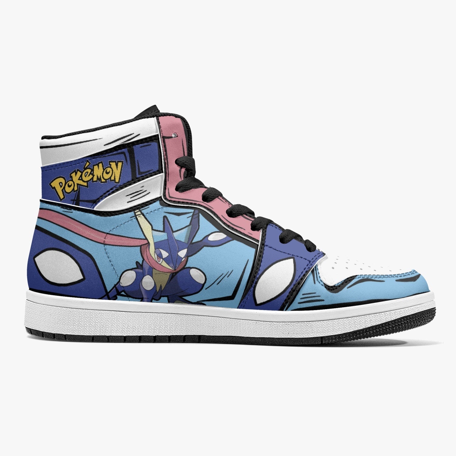 Greninja Pokemon Mid 1 Basketball Shoes