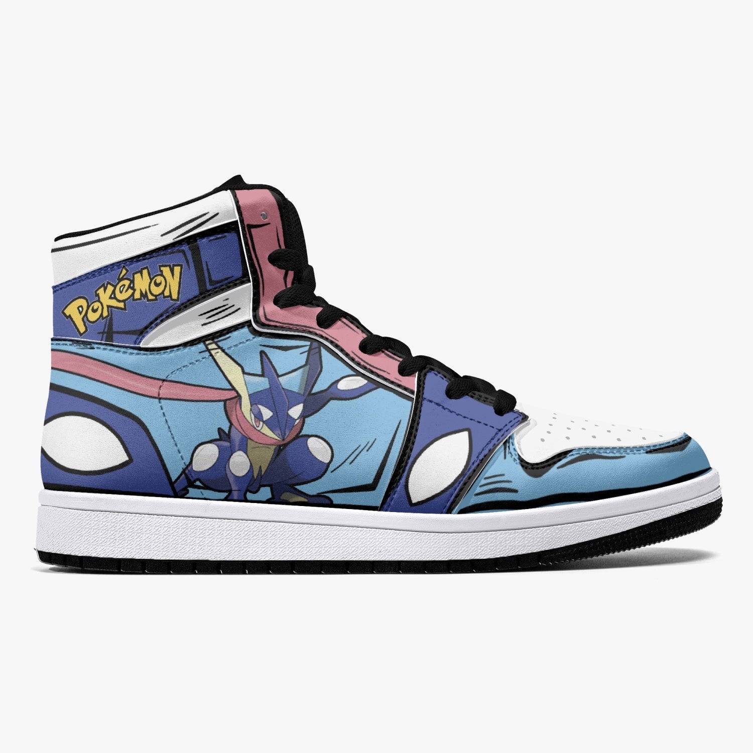 Greninja Pokemon Mid 1 Basketball Shoes