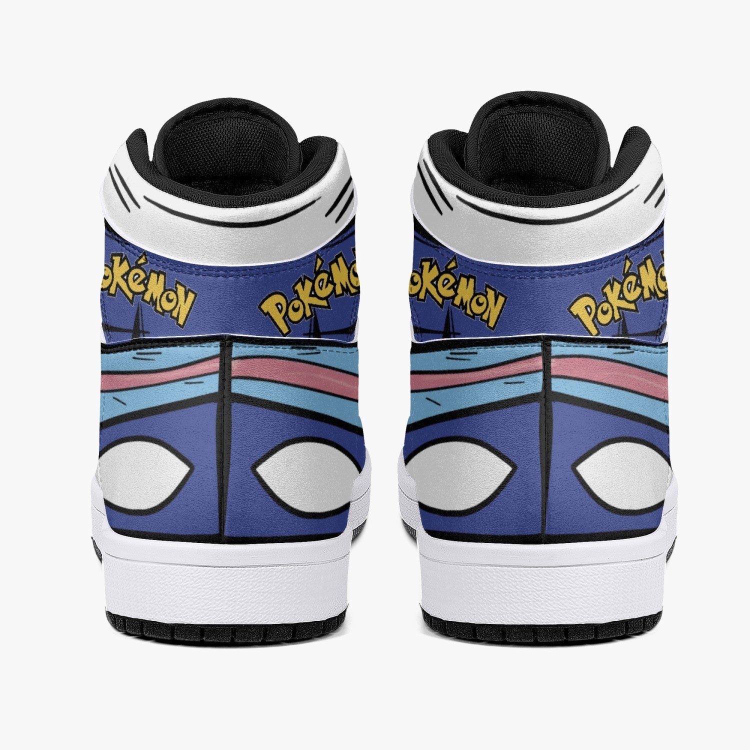 Greninja Pokemon Mid 1 Basketball Shoes